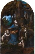 LEONARDO da Vinci Virgin of the Rocks,completed (mk08) Spain oil painting artist